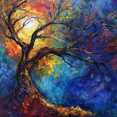 Colorful Willow Tree Canvas